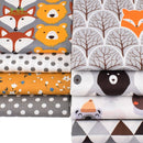 Chainho,8pcs/Lot,Jungle Animals Series,Printed Twill Cotton Fabric,Patchwork Cloth,DIY Sewing Quilting Material For Baby&amp;Child