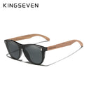 KINGSEVEN手工黑胡桃木偏光太阳镜男女士UV400防护原木配件