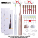 CANDOUR CD-5168 声波电动牙刷 可充电牙刷 IPX8 级防水 15 种模式 USB 充电器 替换刷头套装