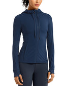 Sportswear Woman'S Sports Jacket Women'S Matte Brushed Full Zip Up Hoodie Coats Outerwear Hooded Workout Sports Jackets Pockets