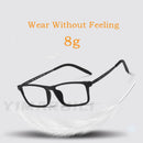 YIMARUILI Ultra-light Fashion Flexible TR90 Square Eyewear Pure Titanium Optical Prescription Eyeglasses Frame For Men 8822T