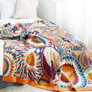 Junwell 100% Cotton Muslin Sofa Cover Spring Autumn Blanket Gauze Bed Chic Soft Multifunction Travel Breathable Throw Blanket