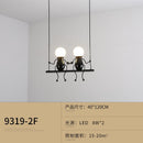 Creative Nordic Little Man Swing Pendant Light Modern Hanging Children&