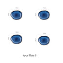 KINGLANG 1/2/4 Pcs  Nordic Ceramic Food Dish Plate Household Pottery Irregular Dish Salad Platter Dish Dinnerware