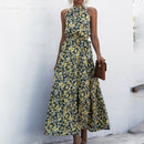 Summer Long Dress Women 2022 Polka Dot Casual Midi Dresses Black Halter Strapless Sundress Vacation Dress Clothes For Women