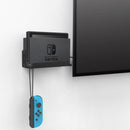 Monzlteck 壁挂式支架，适用于任天堂 Switch（兼容 OLED 版），可安装在电视旁或电视后，节省空间