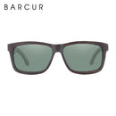 BARCUR Square Sunglasses Bamboo Women Brown Wood Sun glasses Men Polarized Vintage oculos de sol lunette de soleil femme