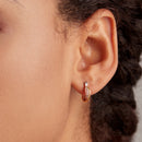 WOSTU New Arrival 100% 925 Sterling Silver Bicolor Earrings For Women Making Fashion Jewelry 2019 New Earrings CQE719
