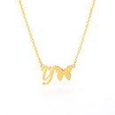 Butterfly Initial Necklace For Women Stainless Steel Gold Chain A-Z Letter Necklace Pendant Bijoux Femme 2020 Boho Jewelry Gift
