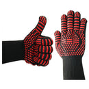 2pcs Fireproof Gloves Barbeque Kevlar 500 Degree BBQ Flame Retardant Fireproof Oven Gloves for Heat Insulation Microwave Oven