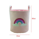 Sundries Storage Barrels High Capacity Pink Cat Dinosaur Foldable Toy Storage Box Home Organizer Dirty Laundry Basket