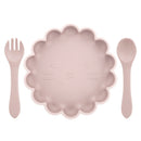 2020 New Arrivals Wholesales Manufacturer Nordic Portable Silicone Non-slip Flower Shape Bowl placemate Edible Baby Shower Gift