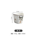 Cute Cartoon Cat Ceramic Tableware Household Soup Noodle Bowls Fruit Steak Food Plate Dishes Creative Porcelain Dinnerware