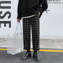 Autumn Corduroy Pants Men Fashion Retro Casual Plaid Pants Men Streetwear Hip Hop Loose Straight Trousers Male Large Size S-5XL