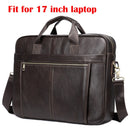 WESTAL Men's Briefcases Messenger Bag Men's Genuine Leather 14'' Laptop Bag Man Leather Office Business Bags for Document 8572