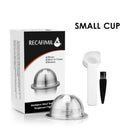 ICafilas意式浓缩咖啡胶囊 Nespresso Vertuoline & Vertuo不锈钢（G2）可再填充胶囊可重复使用过滤器