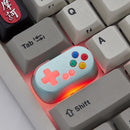 Holyoops 游戏手柄控制器大写锁定键帽 CNC 阳极氧化铝 兼容 Cherry MX 开关 白色 粉色 青色 黄色