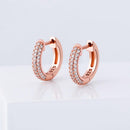 TOPGRILLZ 925 Sterling Silver 14mm Round Earring Iced Micro Pave Cubic Zirconia Earrings Hip Hop Fashion Jewelry Gift For Women