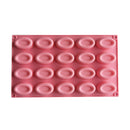New 20-cavity Silicone Oval Doughnut Mold Small Cake Chocolate Pancake Moulds for Baking Mini Dessert Kitchen DIY Handmade Tools