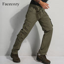 Facecozy 男士战术军装工装裤冬季男款户外多口袋防风露营徒步钓鱼登山裤