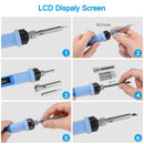 Upgrade 80W Electronic Soldering Iron Set Adjustable Temperature Fast Heating Welding Tools LCD Digital Solder Iron wire flux