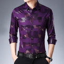 2022 Brand Casual Spring Luxury Plaid Long Sleeve Slim Fit Men Shirt Streetwear Social Dress Shirts Mens Fashions Jersey 2306