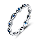 WOSTU Simple Rings 100% 925 Sterling Silver Shimmering Wish Stackable Ring For Women Wedding Original Fashion Jewelry Gift