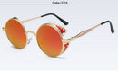 TUZENGYONG Fashion Polarized Steampunk Sunglasses Men/Women Round Metal Carving Vintage Sun Glasses Gothic UV400 Sunglass