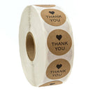 500pcs Round Labels Kraft Paper Thank You Sticker Dragees Candy Bag Flower Gift Box Cake Boxes and Packaging Wedding Stickers