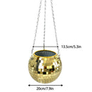 Retro Disco Ball Planter Basket Round Mirror Hanging Pot flower pot Wall Planter Pot Hangin Vase Desktop Decoration Balcony Vase