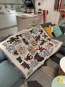 Messy Puzzle Outdoor Throw Blanket Sofa Covers Chic Cobertor Decorations For Home Dust Cover Air Conditioning Blankets For Bed