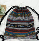 2022 Women Fabric Backpack Female Gypsy Bohemian Boho Chic Aztec Ibiza Tribal Ethnic Cottage Soft Brown Drawstring Rucksack Bags