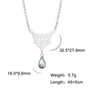 LIKGREAT Celtics Knot Wicca Triquetra Pendant Necklace Pearl Crystal Rhinestone Chain Choker Necklaces for Women Vintage Jewelry