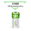 新款 D 型 12000mWh 锂充电电池 USB 充电锂离子电池，适用于带天然气灶的家用热水器
