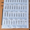 210 Type Sample Booklet Of Dental Diamond Burs Drill With Box Dia.1.6mm For High Speed Handpiece
