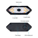 Smart Bike Rear Light Wireless Remote Control Warning Lamp USB Rechargeable Turning Signal Rear Light with Horn Funciton