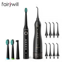 2022 Fairywill Water Flossers 300ML Oral Irrigator Rechargeable Large Capacity Portable Dental Water Tank Waterproof Teeth Clean
