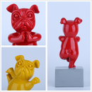Lovely Yoga French Bulldog Statue Resin Figurines Nordic Creative Cartoon Animals Sculpture Children&