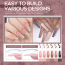 Makartt Poly Nail Extension Gel Kit 15ml Nude Color Starter Gel Nail Thickening Solution Equipment All-in-One Kit