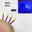 40颗/批 0402 0603 0805 1206 LED SMD 带线，适用于火车模型 HO N OO 比例，红黑线预焊微型利兹，透视模型铁路