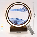 LED艺术减压流沙画沙漏摆件 360度旋转独特装饰沙画