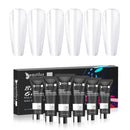 Beautilux Poly Acryl Gel Kit 15gx6pcs Quick Extension Nail Enhancement Semi Permanent French Nails Art DIY Building Manicure Set