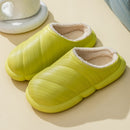 Waterproof Indoor Slippers Women Men Winter Home Floor Shoes Warm Plush Removable Insole Lovers Kitchen Working Slipper SH472
