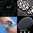 OLEVS Men Watch Automatic mechanical watch  Stianless Top Brand Dress Luxury moon phaseTourbillon Wristwatch Gifts for Male