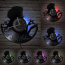 Manicure Design Wall Clock Fashion Beauty Store Wall Art Nail Salon Vinyl Record Wall Clock Nail Beauty Home Decor Gift For Her