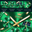 OLEVS 男士手表时尚防水石英腕表男士顶级品牌奢侈不锈钢表带运动日期时钟男士