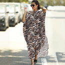 Cover-ups 2022 Kaftan Beach Print SnakeSkin Swimsuit Cover Up Kimono Plage Beach Robe Femme Long Dress Sarong Dress Beachwear