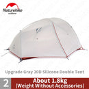Naturehike Tent Upgraded Star River Camping Tent Ultralight 2 Person 4 Season 20D Silicone Tent With Free Mat NH17T012-T