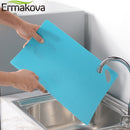 ERMAKOVA砧板4件套/6件套1.2毫米加厚柔韧PP防滑切菜板带食物图标厨房工具