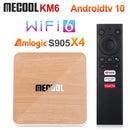 Global Mecool KM6 豪华版 Amlogic S905X4 电视盒 Android 10 4G 64GB 32G 谷歌认证 支持 Wifi6 BT1000M 机顶盒